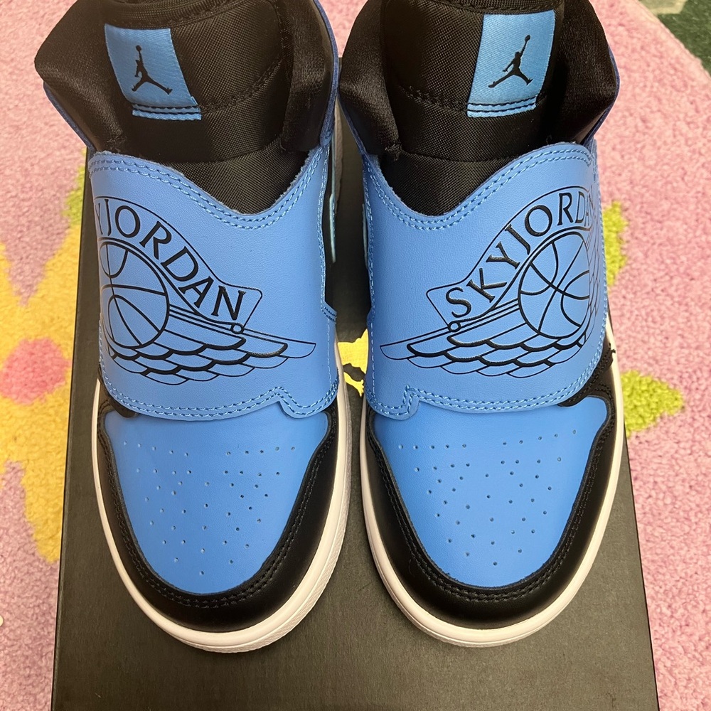 Jordan Kids' Sky Blue and Black Sneakers